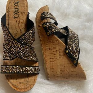 XOXO Jeweled Wedges